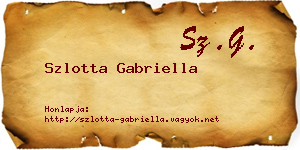 Szlotta Gabriella névjegykártya